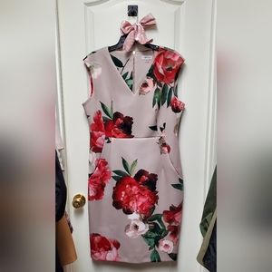Calvin Klein Floral Sheath Dress 16